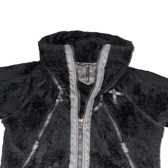 Kuhl Flight Fuzzy Black Hooded Flight Jacket Womens Size Small - Picture 6 of 10